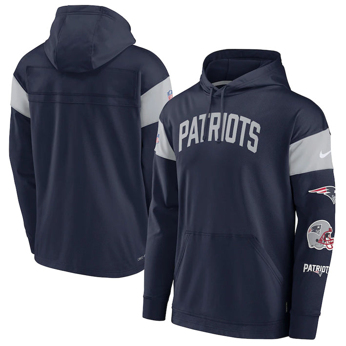 Sudadera New England Patriots Sideline 2022 Athletic Arch Nike Hombre