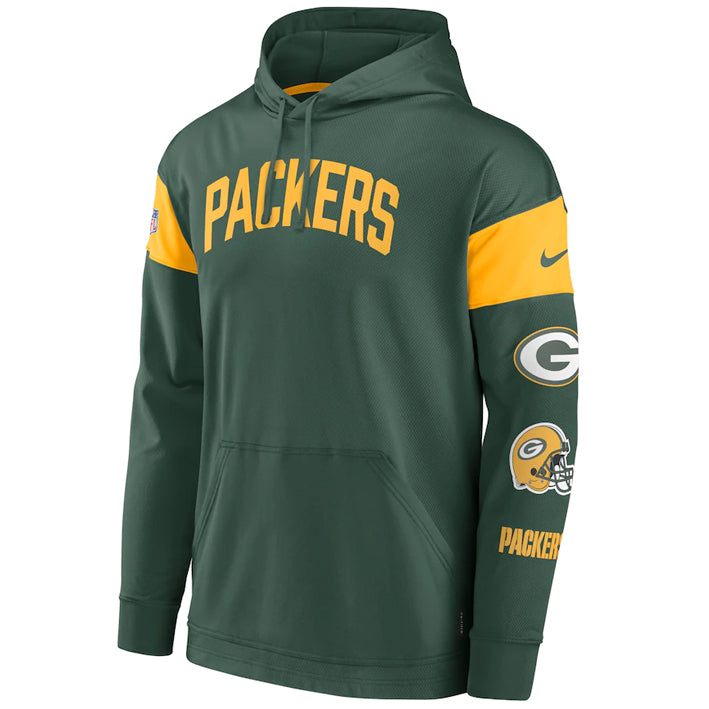 Sudadera Green Bay Packers Sideline 2022 Athletic Arch Nike Hombre