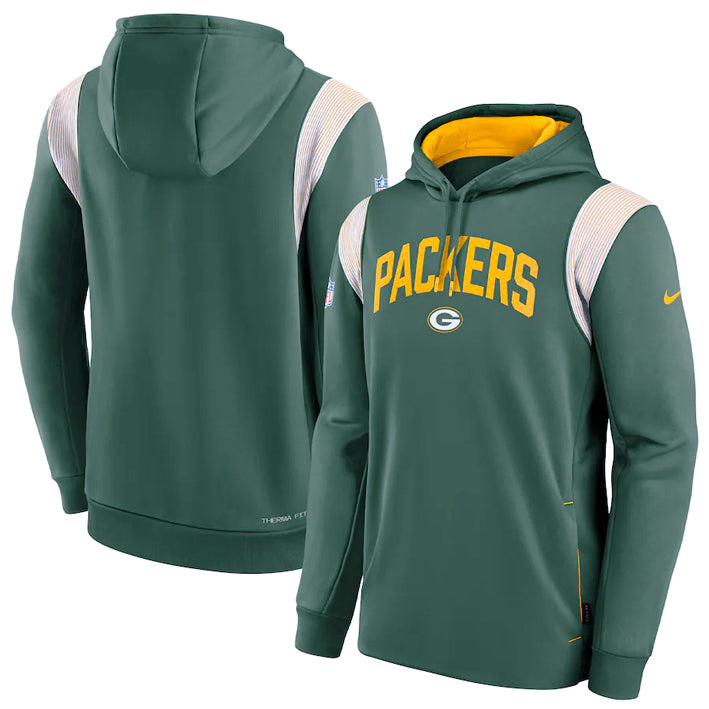 Sudadera Green Bay Packers Sideline 2022 Stack Nike Hombre