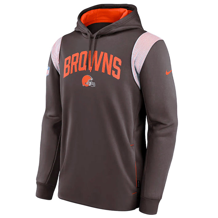 Sudadera Cleveland Browns Sideline 2022 Stack Nike Hombre Café