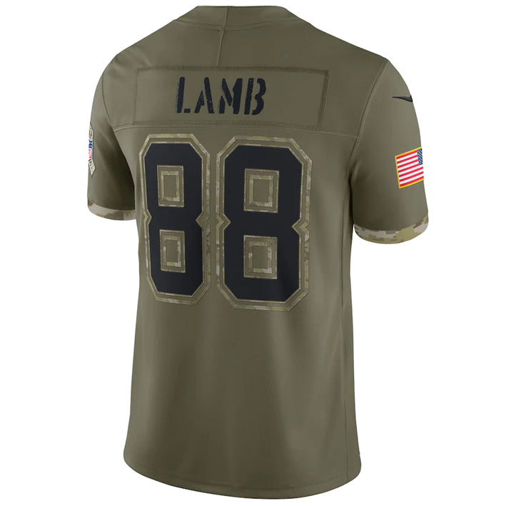 Jersey Dallas Cowboys Salute to Service 2022 Lamb Nike Hombre