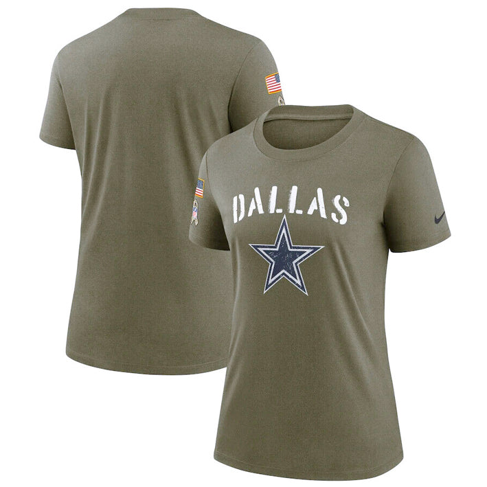 Playera Dallas Cowboys Legend Salute to Service 2022 Nike Mujer
