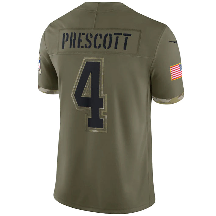 Jersey Dallas Cowboys DP4 Salute to Service 2022 Prescott Nike Hombre