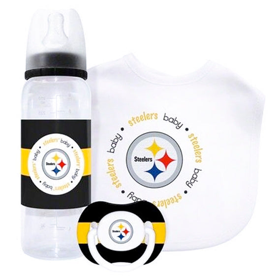 Babero Pittsburgh Steelers Kit Baby Fanatics