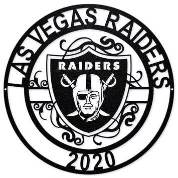 Letrero Metálico Las Vegas Raiders Laser Cut Metal The Party Animal