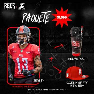 Playera Reds LFA Paquete Hombre Rojo