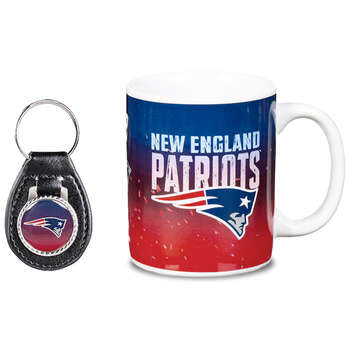 Taza New England Patriots Set Taza-Llavero Evergreen