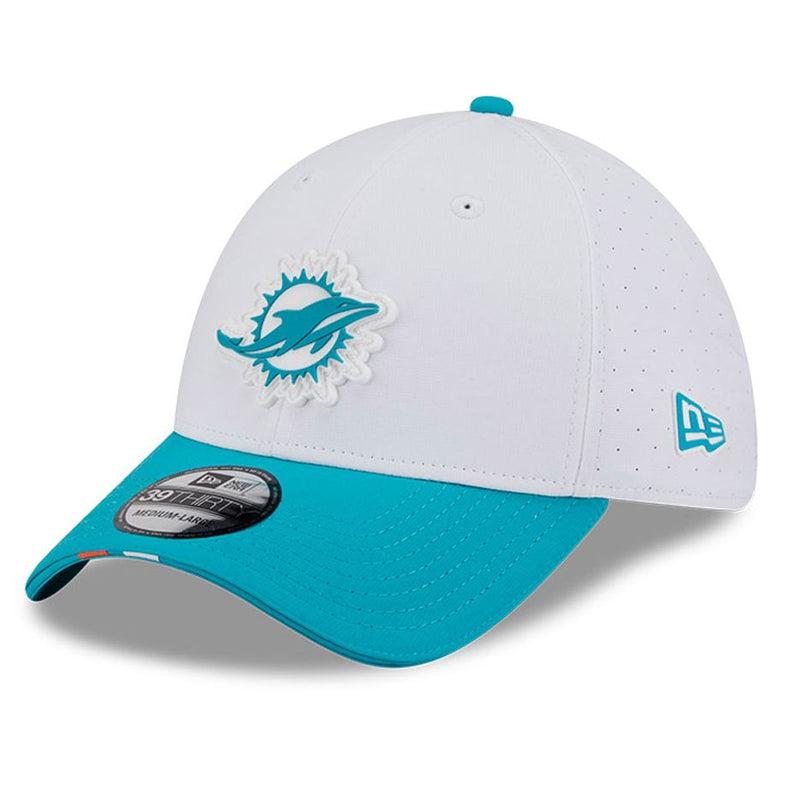 Gorra 39THIRTY Miami Dolphins Training 2025 New Era Blanco