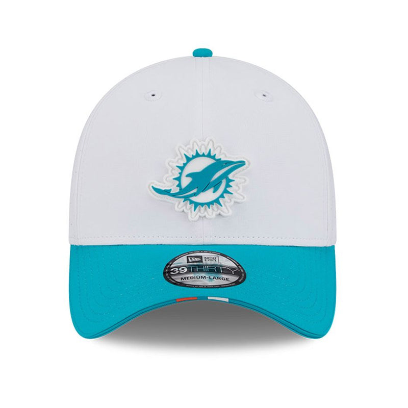 Gorra 39THIRTY Miami Dolphins Training 2025 New Era Blanco