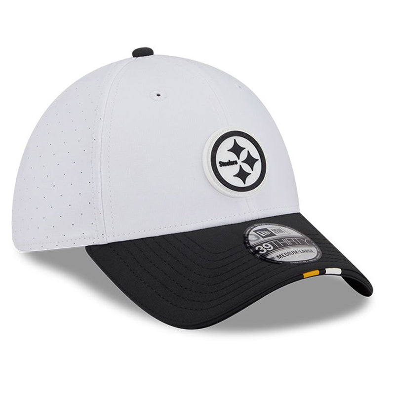 Gorra 39THIRTY Pittsburgh Steelers Training 2025 New Era Blanco