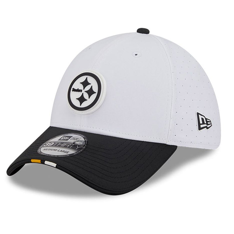 Gorra 39THIRTY Pittsburgh Steelers Training 2025 New Era Blanco