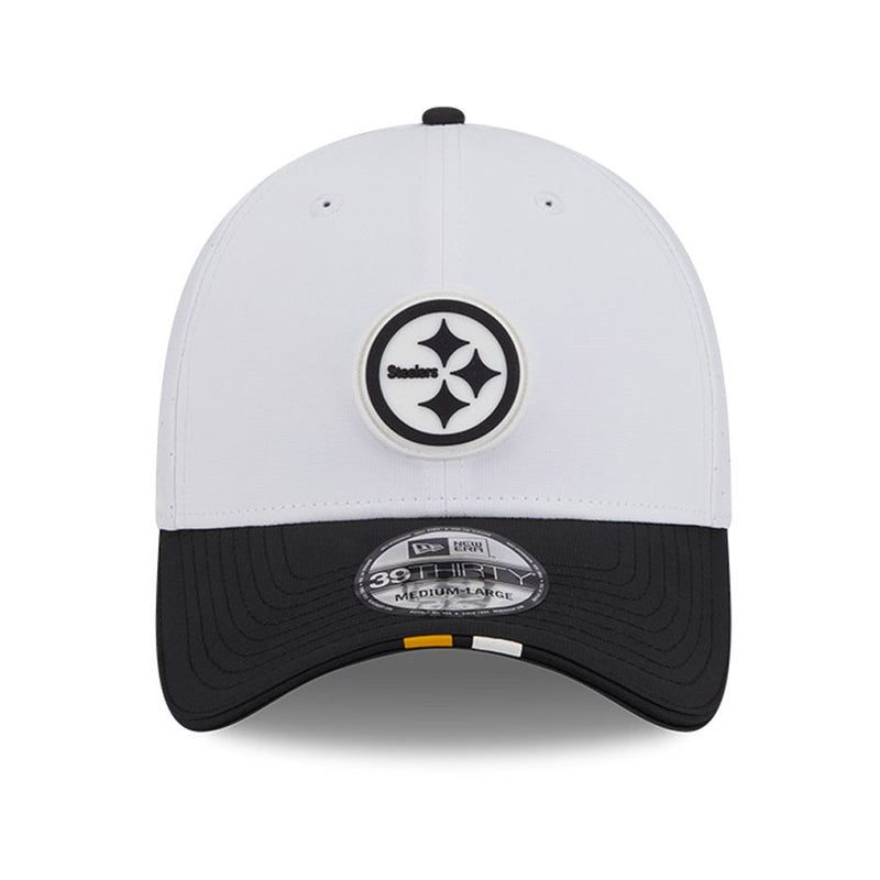 Gorra 39THIRTY Pittsburgh Steelers Training 2025 New Era Blanco