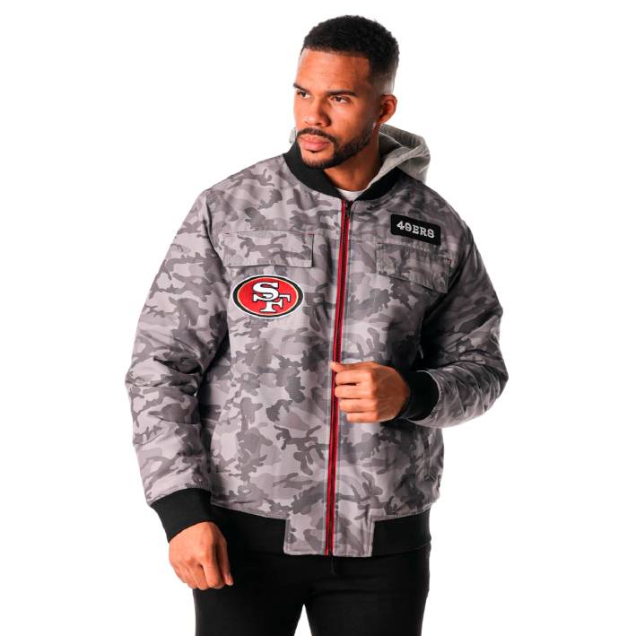 Sudadera San Francisco 49ers Bomber Unisextwc The Wild Collective Camuflaje
