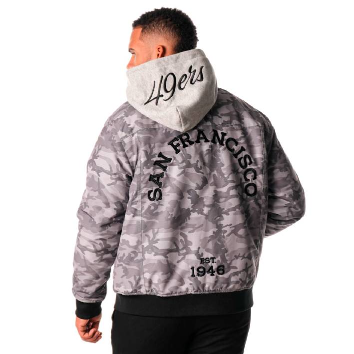 Sudadera San Francisco 49ers Bomber Unisextwc The Wild Collective Camuflaje