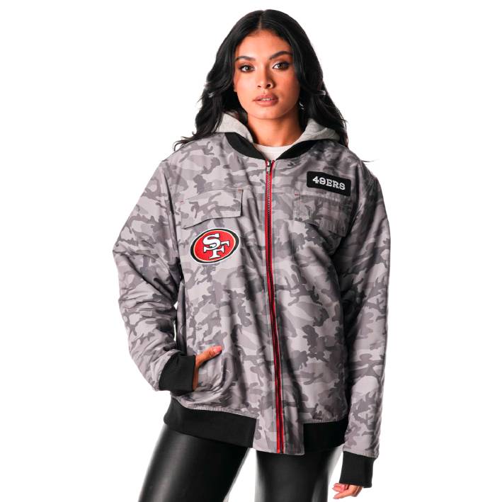 Sudadera San Francisco 49ers Bomber Unisextwc The Wild Collective Camuflaje