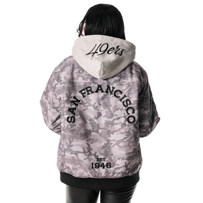 Sudadera San Francisco 49ers Bomber Unisextwc The Wild Collective Camuflaje