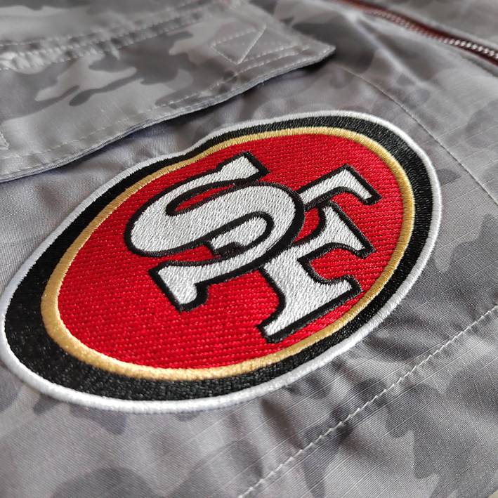 Sudadera San Francisco 49ers Bomber Unisextwc The Wild Collective Camuflaje