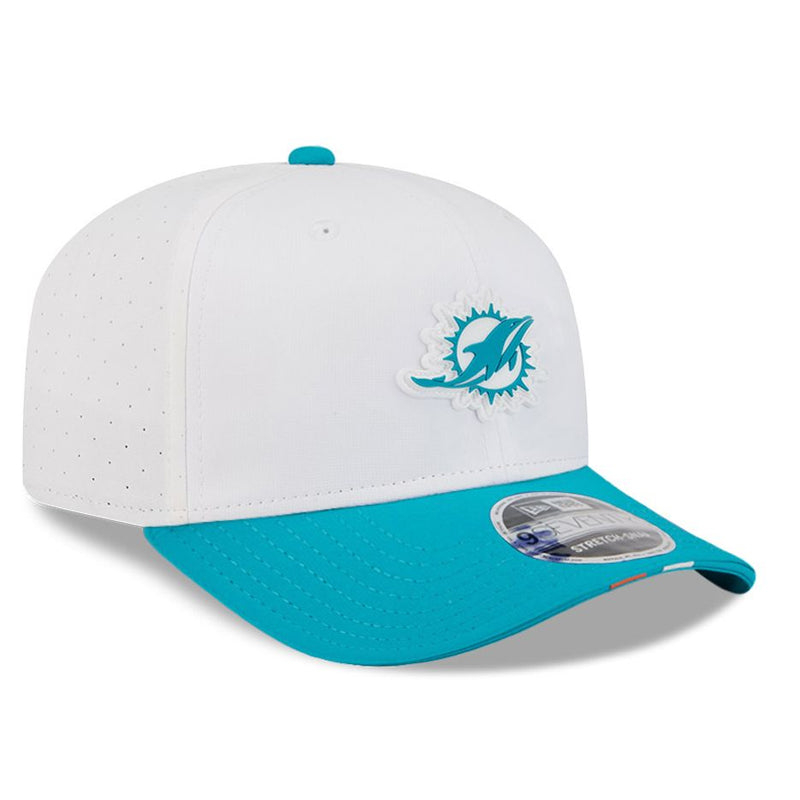 Gorra 9SEVENTY Miami Dolphins Training 2025 New Era Blanco