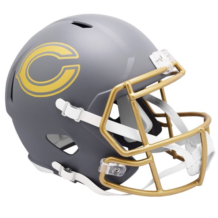 Casco Réplica Chicago Bears Speed Slate Riddell Gris Pizarra