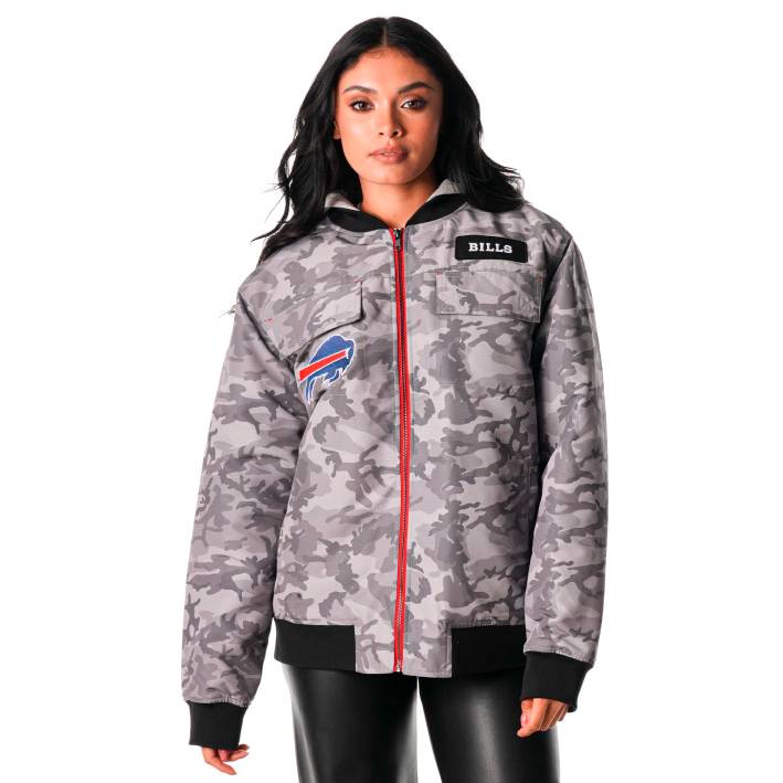 Sudadera Buffalo Bills Bomber Unisex The Wild Collective Camuflaje
