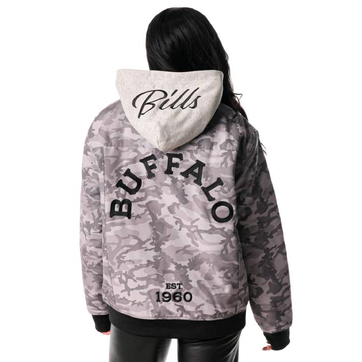 Sudadera Buffalo Bills Bomber Unisex The Wild Collective Camuflaje