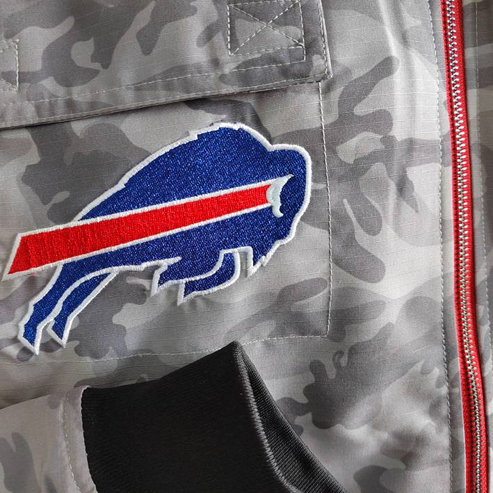 Sudadera Buffalo Bills Bomber Unisex The Wild Collective Camuflaje