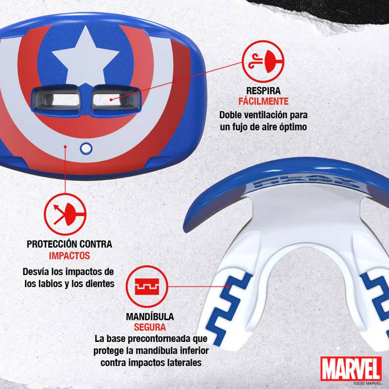 Protector Bucal SAFEJAWZ Fits All Captain America Marvel