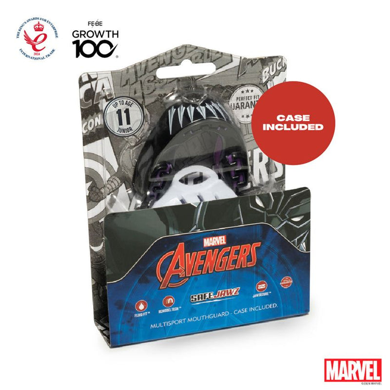 Protector Bucal SAFEJAWZ Panther Marvel Niño Negro