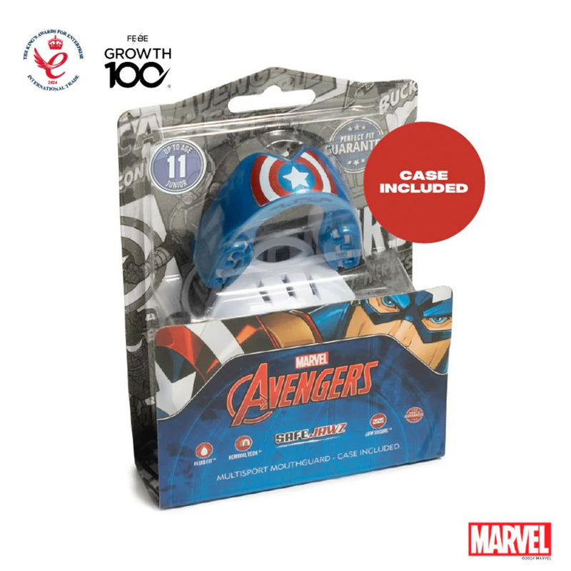 Protector Bucal SAFEJAWZ Captain America Marvel Niño