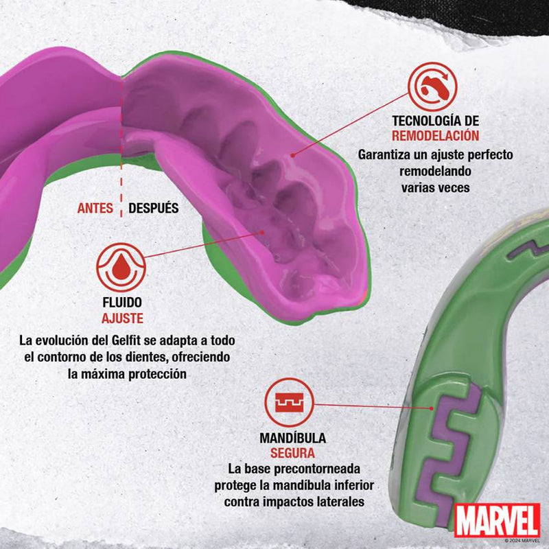 Protector Bucal SAFEJAWZ Hulk Marvel Niño