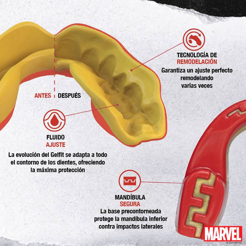 Protector Bucal SAFEJAWZ Ironman Marvel Niño