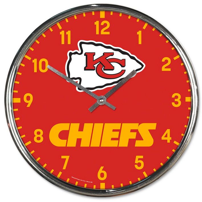 Reloj de Pared Kansas City Chiefs Clock Chrome WinCraft
