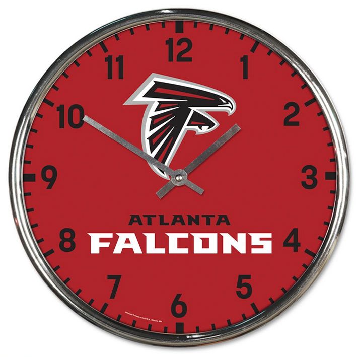 Reloj de Pared Atlanta Falcons Clock Chrome WinCraft