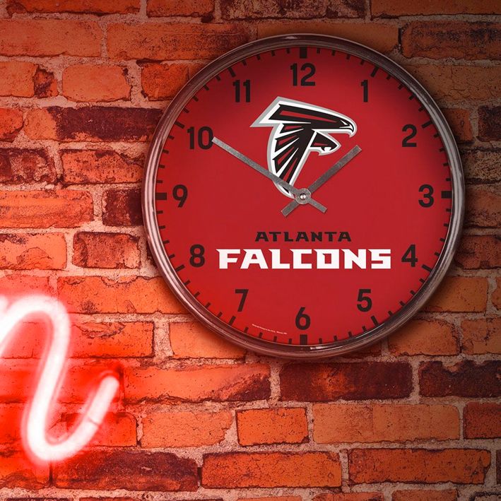 Reloj de Pared Atlanta Falcons Clock Chrome WinCraft
