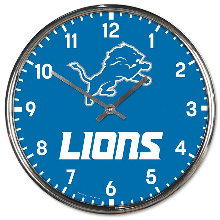 Reloj de Pared Detroit Lions Clock Chrome WinCraft