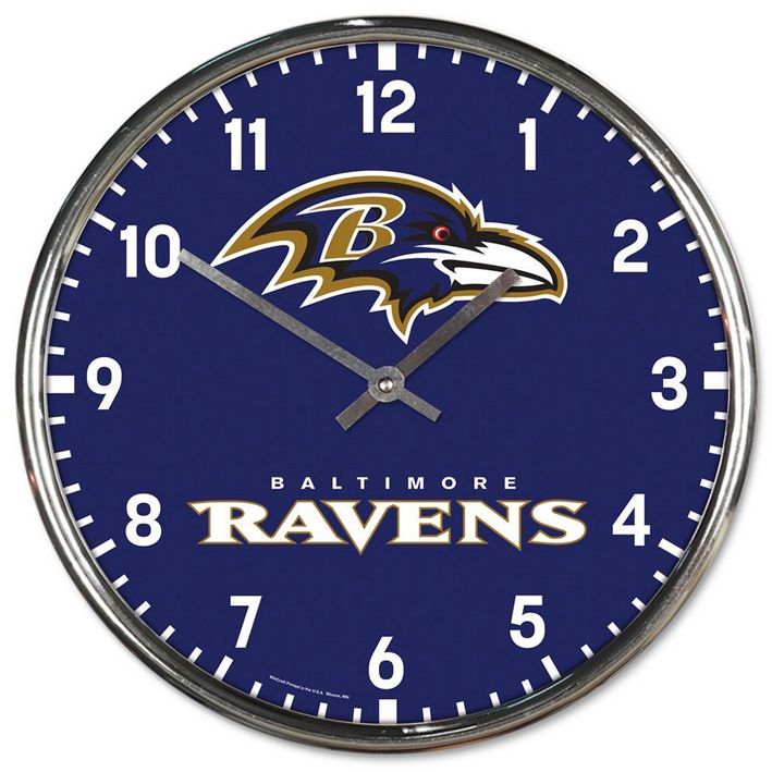 Reloj de Pared Baltimore Ravens Clock Chrome WinCraft