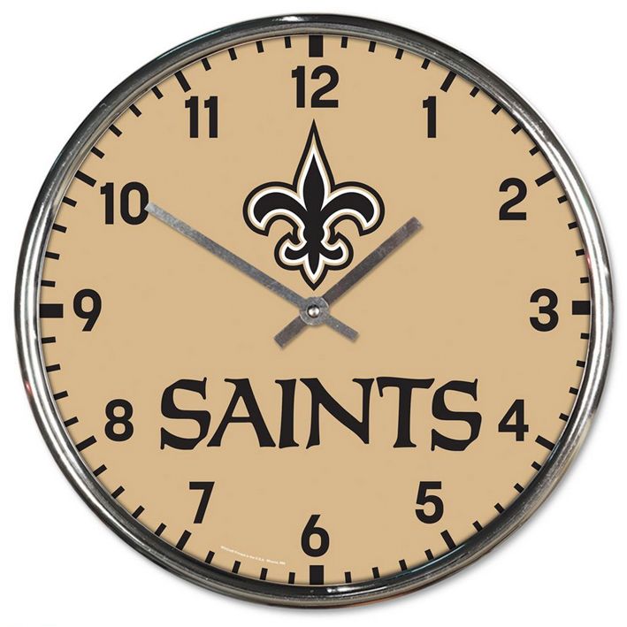 Reloj de Pared New Orleans Saints Clock Chrome WinCraft