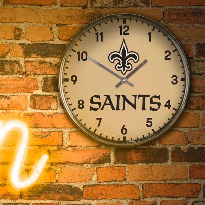 Reloj de Pared New Orleans Saints Clock Chrome WinCraft