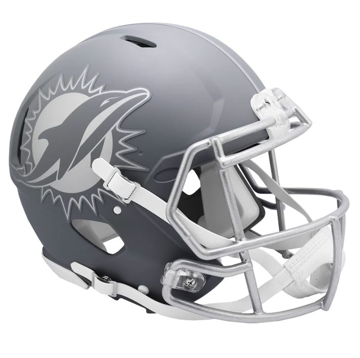 Casco Réplica Miami Dolphins Speed Slate Riddell Gris Pizarra
