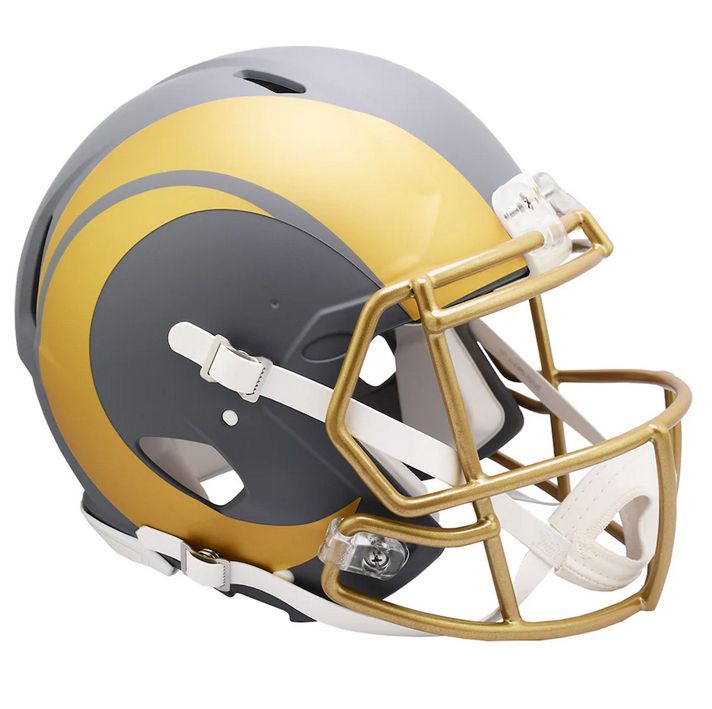 Casco Réplica Los Angeles Rams Speed Slate Riddell Gris Pizarra