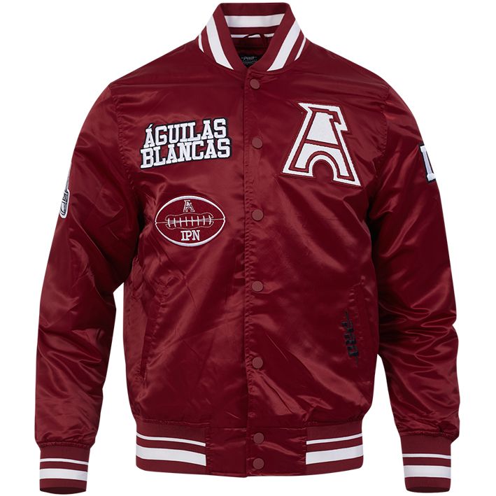 Chamarra IPN Satin Aguilas Blancas Pro Standard