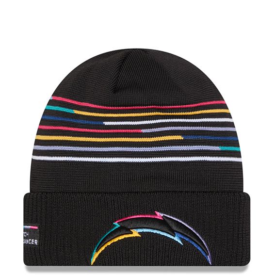 Gorro Beanie Los Angeles Chargers Crucial Catch 2025 New Era Negro