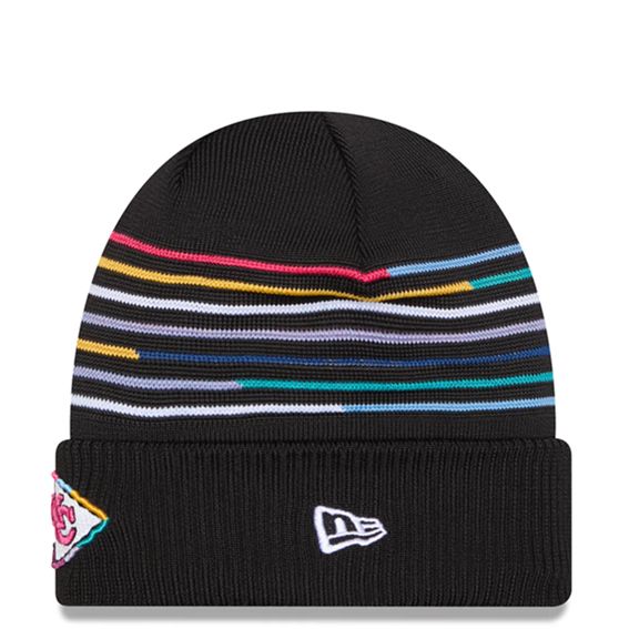 Gorro Beanie Kansas City Chiefs Crucial Catch 2025 New Era Negro