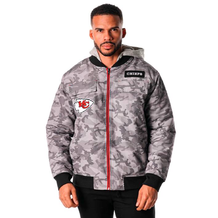 Sudadera Kansas City Chiefs Bomber Unisex The Wild Collective Camuflaje