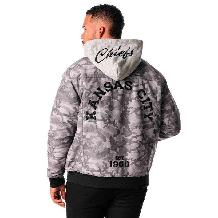 Sudadera Kansas City Chiefs Bomber Unisex The Wild Collective Camuflaje