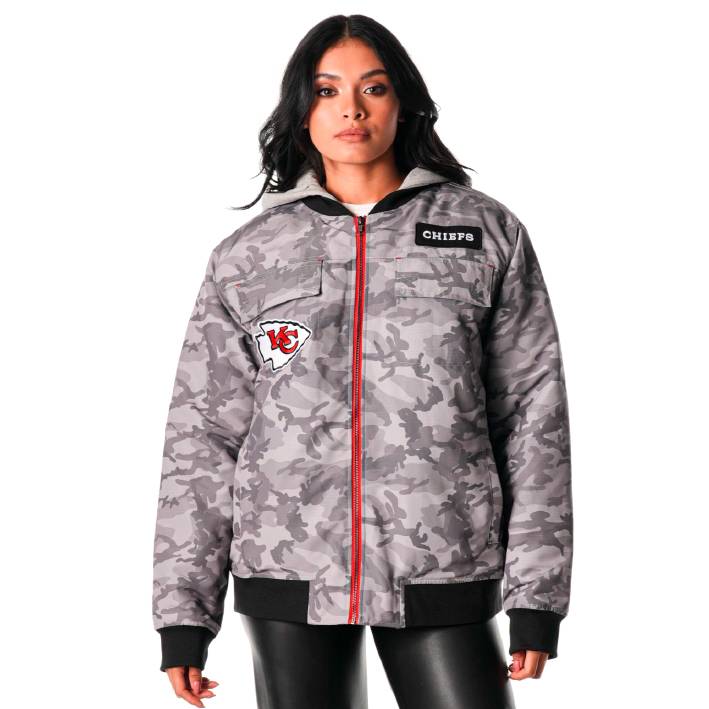 Sudadera Kansas City Chiefs Bomber Unisex The Wild Collective Camuflaje