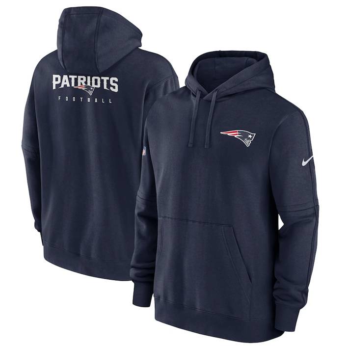 Sudadera New England Patriots Club Fleece Pullover Nike Hombre