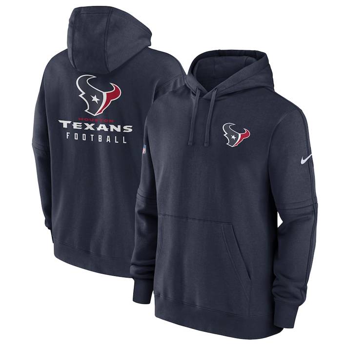 Sudadera Houston Texans Club Fleece Pullover Nike Hombre