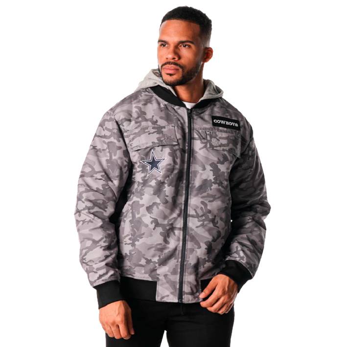 Sudadera Dallas Cowboys Bomber Unisex The Wild Collective Camuflaje