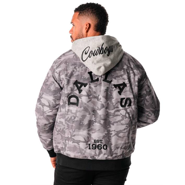 Sudadera Dallas Cowboys Bomber Unisex The Wild Collective Camuflaje